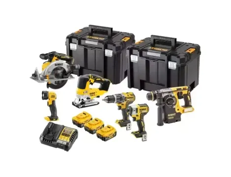 DEWALT ZESTAW COMBO 18V DCK690P3T (DCD796 + DCF887 + DCS565 + DCH273 + DCS334 + DCL040) 3x5,0Ah 2x T