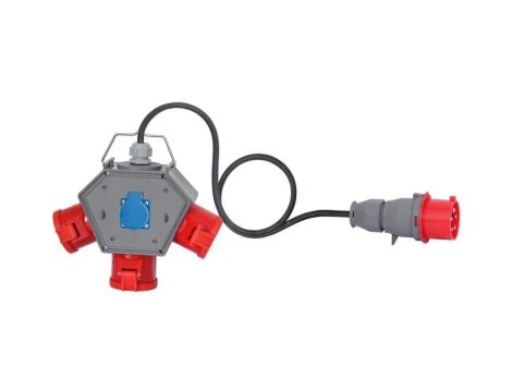 Rozdzielnica POLYBOX - gniazda 3x32A 5p, 230V, przewód OPD 5x4mm2 - 3m z wtyczką 32A 5p