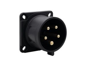 Wtyk siłowy tablicowy odbiornikowy 32A 5p 380V-415V /FE/ IP44 czarny