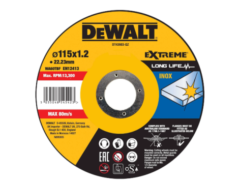 DEWALT TARCZA METAL 115x1,2mm INOX