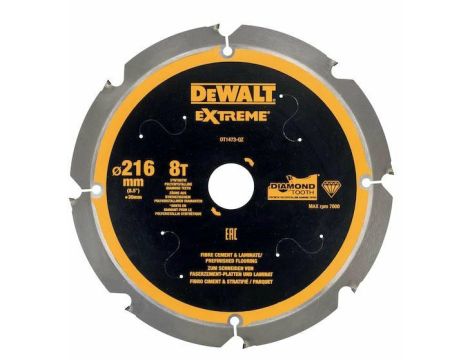 DEWALT PIŁA TARCZ.216x30mmx 8z DO WŁÓKNOCEMENTU