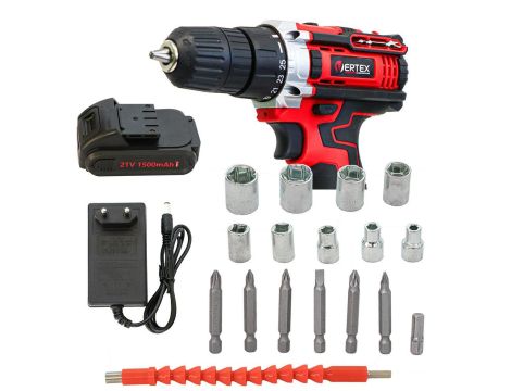 VERTEX WKRĘTARKA 21V /2x1,5Ah WALIZKA