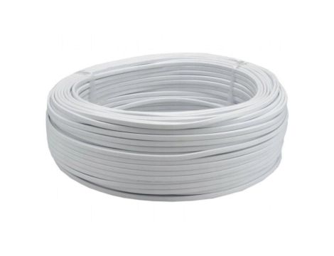 Przewód prądowy H03VVH2-F / OMYp 300V 2x0,5 płaski biały linka Elektrokabel 100m