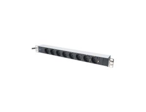 Listwa zasilająca RACK 19 1U 8 gniazd Schuko aluminium 2m DIGITUS