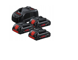 BOSCH AKUMULATOR 18V  4,0Ah PROCORE 3szt. +ŁADOWARKA GAL 1880 CV 0615990N2G