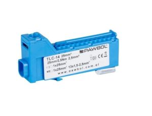 Listwa zaciskowa bezgwintowa LZB 14/N niebieska /8