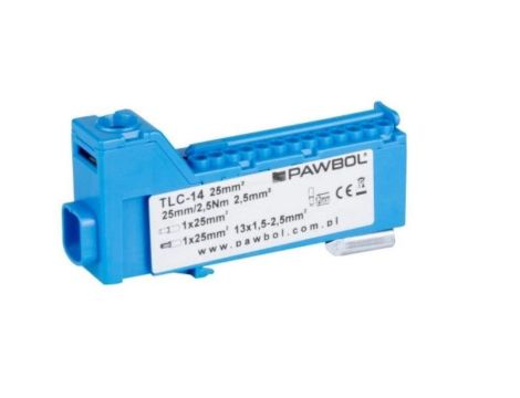 Listwa zaciskowa bezgwintowa LZB 14/N niebieska /8