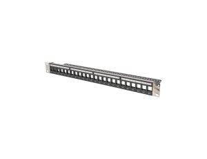 Patch panel pusty RACK 19 1U na 24 moduły keystone czarny STP DIGITUS
