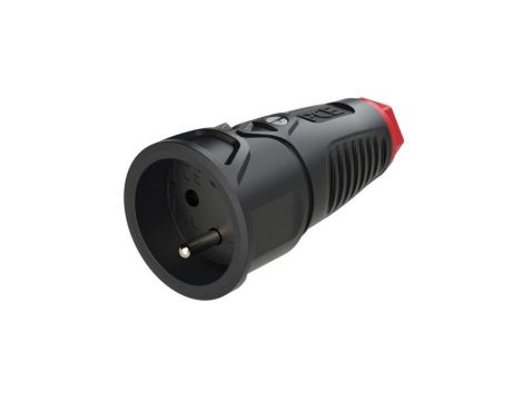 Gniazdo prądowe gumowe 3p 16A 230V przenośne IP20 TAURUS2 PCE na kabel czarne