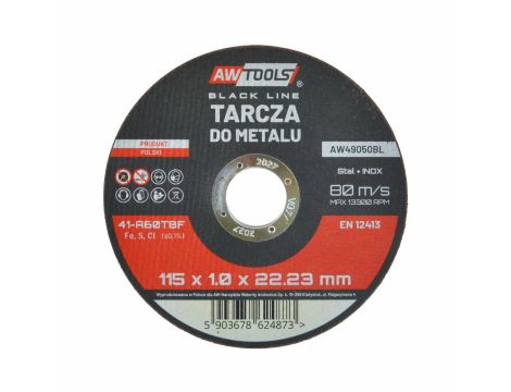 AW TARCZA DO METALU  115*1,0mm BLACK LINE
