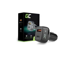 Green Cell Ładowarka samochodowa 1x USB typ-A Quick Charge 3.0 1x USB typ-C Power Delivery 42W