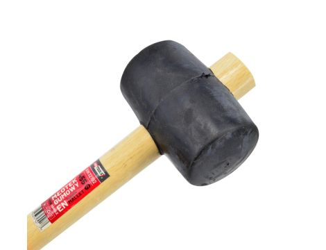 AWTOOLS MŁOTEK GUMOWY TRZON DREWNO 340g - 3