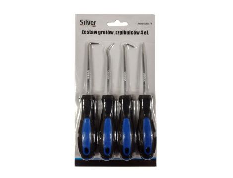 ZESTAW HAKÓW I GROTÓW 4szt /SILVER