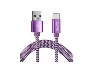 Kabel USB - USB-C fioletowy 1,5m VA0146 Vayox