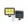 Lampa solarna naświetlacz LED czarna + PIR + panel + pilot MK MEGAKABEL