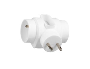 Rozgałęźnik sieciowy 1x Euro 2P + 2x 2P+0 3500W 230V VA0137 VAYOX