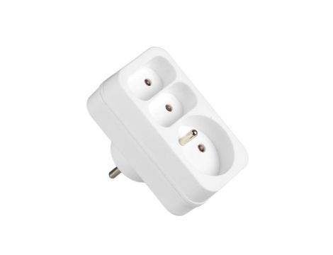 Rozgałęźnik sieciowy 2x Euro 2P + 1x 2P+0 3500W 230V VA0135 VAYOX