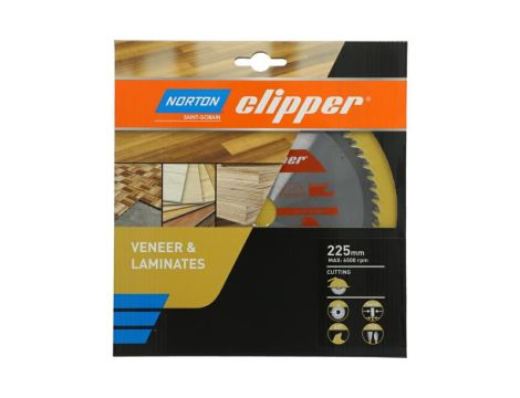 NORTON PIŁA TARCZOWA 225mm x 30mm x 60z LAMINATY I FORNIR (2,6/1,6) - 2