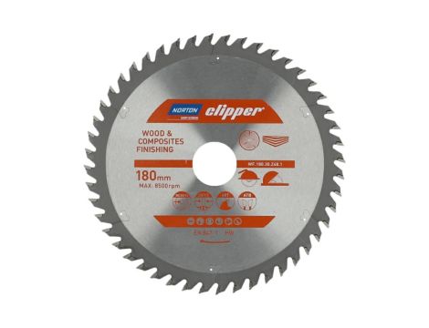 NORTON PIŁA TARCZOWA 180mm x 30mm x 48z DREWNO I KOMPOZYTY ATB (2,8 / 1,8)
