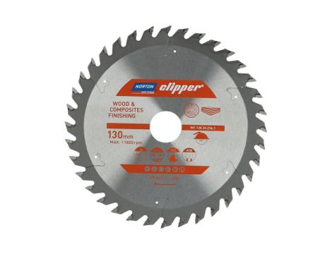 NORTON PIŁA TARCZOWA 130mm x 20mm x 36z DREWNO I KOMPOZYTY ATB (2,6 / 1,6)