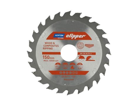 NORTON PIŁA TARCZOWA 150mm x 30mm x 24z DREWNO I KOMPOZYTY ATB (3,6 / 2,6)