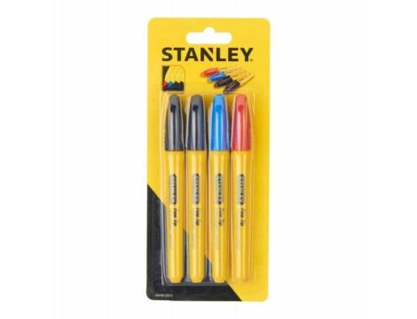 STANLEY MARKER FINE TIP 4szt. MIX