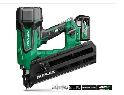 HIKOKI GWOŹDZIARKA 36V NR3675DD WRZ 45-75mm DUPLEX 2x2,5Ah MV BL WALIZKA