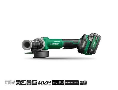 HIKOKI SZLIFIERKA KĄTOWA 18V 125mm G1813DF WQZ 2x5,0Ah BL WŁ.CZUWAKOWY HSC