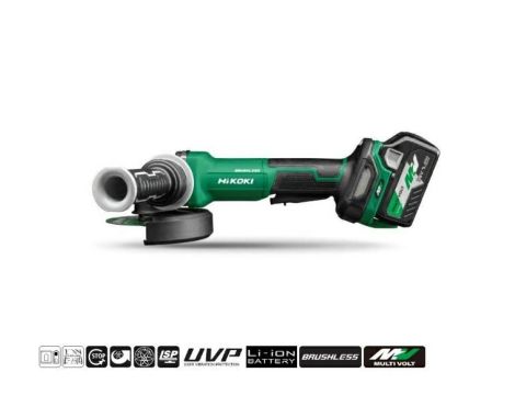 HIKOKI SZLIFIERKA KĄTOWA 36V 125mm G3613DVF WQZ  2x2,5Ah MV BL WŁ.CZUWAKOWY HSC