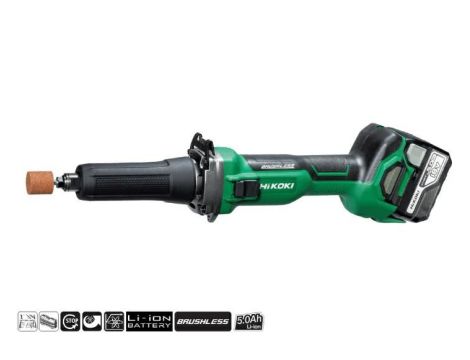 HIKOKI SZLIFIERKA PROSTA 18V GP18DA WGZ 2x5,0Ah BL REG.OBR. WALIZKA