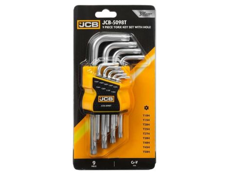 JCB TORX  9szt.  T10-T50 Z OTWOREM - 2