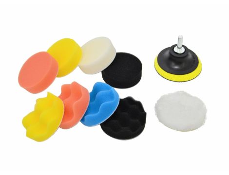 AW GĄBKI POLERSKIE ZESTAW NA WIERTARKĘ 80mm /11szt.