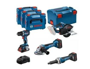BOSCH ZESTAW COMBO 18V (GSR 18V-90C +GWS 18V-15 PSC +GKM 18V-50 +GGS 18V-23 PLC) 1xPC4,0Ah 2xPC5,5Ah 0615990N3A