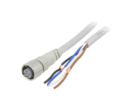 XS5FD421D80F Przewód przyłączeniowy o długości 2m, gwincie M12, liczbie pinów 4, maksymalnym prądzie 4A