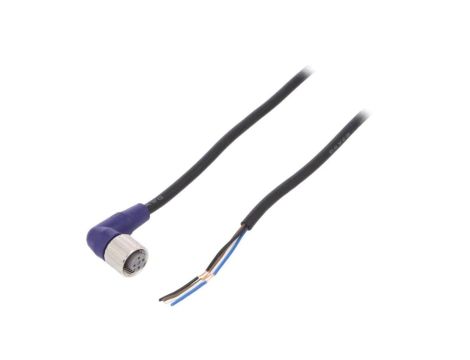XS2FLM12PVC4A5M Przewód przyłączeniowy o długości 5m, gwincie M12, liczbie pinów 4, maksymalnym prądzie 0,8A