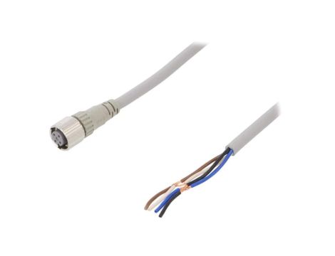 XS5FD421G80F Przewód przyłączeniowy o długości 5m, gwincie M12, liczbie pinów 4, maksymalnym prądzie 4A