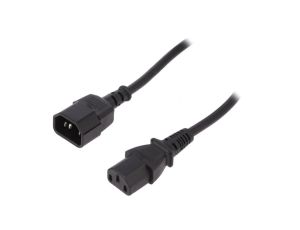 AK-440201-050-S Kabel IEC C13 żeński IEC C14 męski 5m 10A 250V