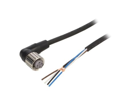 XS2FM12PUR4A5M Przewód przyłączeniowy o długości 5m, gwincie M12, liczbie pinów 4, maksymalnym prądzie 4A