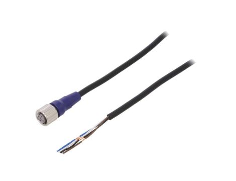 XS2FLM12PVC4S5M Przewód przyłączeniowy o długości 5m, gwincie M12, liczbie pinów 4, maksymalnym prądzie 0,8A