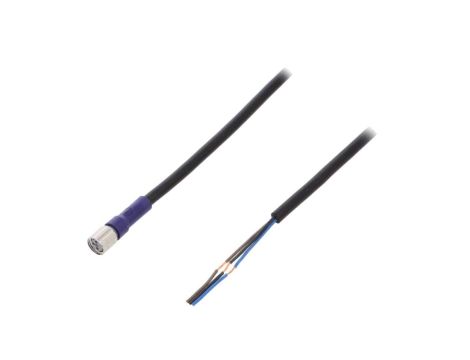 XS3FLM8PVC3S2M Przewód przyłączeniowy o długości 2m, gwincie M8, liczbie pinów 3, maksymalnym prądzie 0,5A