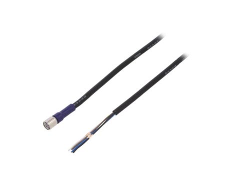 XS3FLM8PVC4S2M Przewód przyłączeniowy o długości 2m, gwincie M8, liczbie pinów 4, maksymalnym prądzie 0,5A