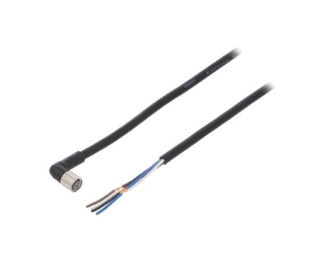 XS3FM8PVC4A10M Przewód przyłączeniowy o długości 10m, gwincie M8, liczbie pinów 4, maksymalnym prądzie 1A