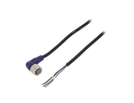 XS2FLM12PVC4A2M Przewód przyłączeniowy o długości 2m, gwincie M12, liczbie pinów 4, maksymalnym prądzie 0,8A