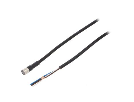 XS3FM8PUR4S5M Przewód przyłączeniowy o długości 5m, gwincie M8, liczbie pinów 4, maksymalnym prądzie 1A