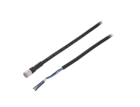 XS3FM8PVC3S10M Przewód przyłączeniowy o długości 10m, gwincie M8, liczbie pinów 3, maksymalnym prądzie 1A
