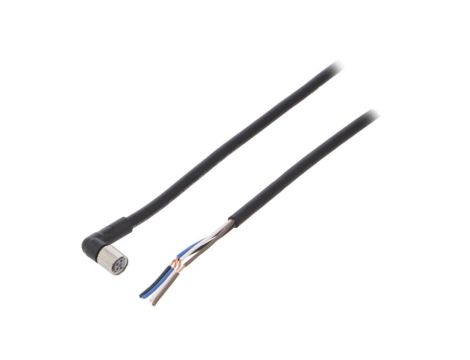 XS3FM8PVC4A5M Przewód przyłączeniowy o długości 5m, gwincie M8, liczbie pinów 4, maksymalnym prądzie 1A