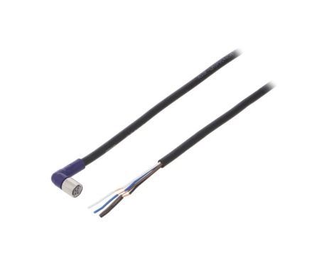 XS3FLM8PVC4A5M Przewód przyłączeniowy o długości 5m, gwincie M8, liczbie pinów 4, maksymalnym prądzie 0,5A