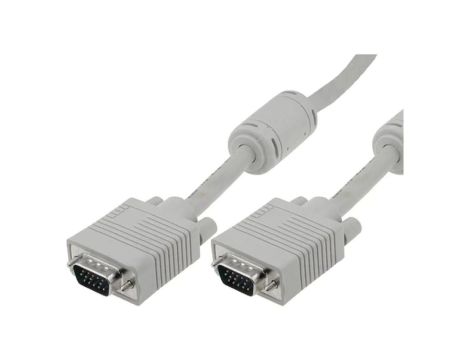 AK-310103-100-E Kabel D-Sub 15pin HD wtyk z obu stron szary 10m