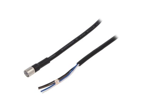 XS3F-M8PVC4S2M Przewód przyłączeniowy o długości 2m, gwincie M8, liczbie pinów 4