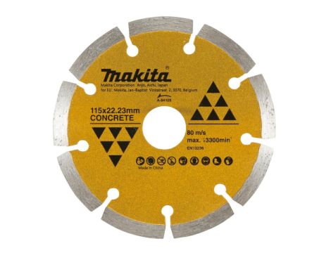 MAKITA TARCZA DIAMENTOWA 115x22,23mm SEGMENT (NA SUCHO) BETON